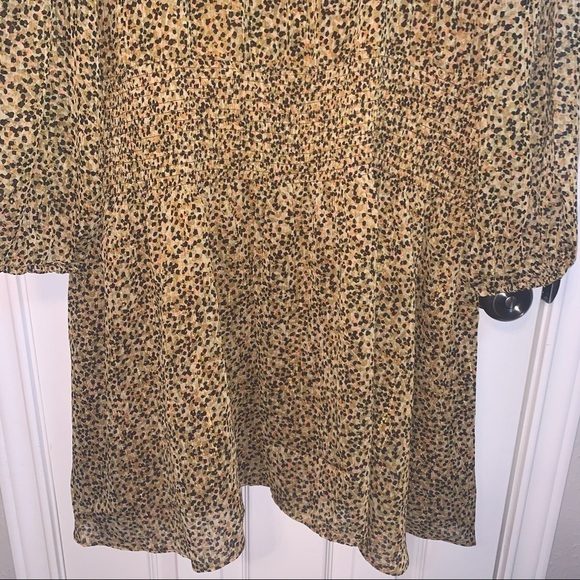 Textile Elizabeth & James Animal Print Cottagecore Long Sleeve Shift Dress Large - Picture 4 of 5